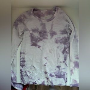 Lululemon Long sleeve purple and white tie dye Swiftly Tech Size 6